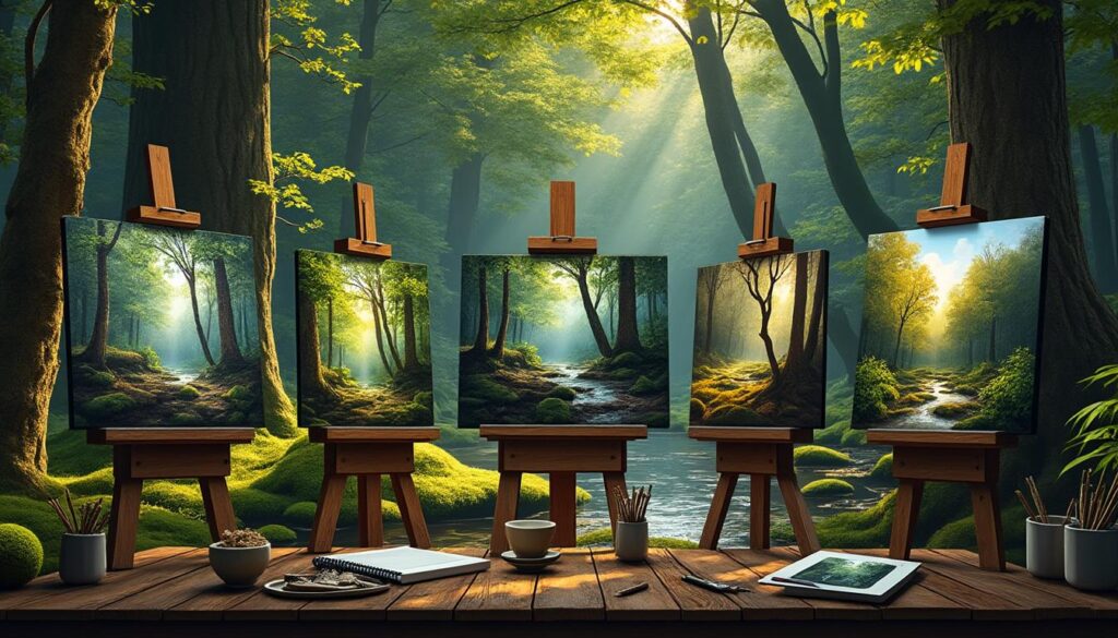 découvrez les différentes techniques pour réaliser des peintures de forêts, alliant créativité et savoir-faire pour capturer la beauté naturelle des paysages boisés.