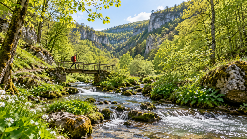 Une vallée façonnée par le calcaire et l’eau
